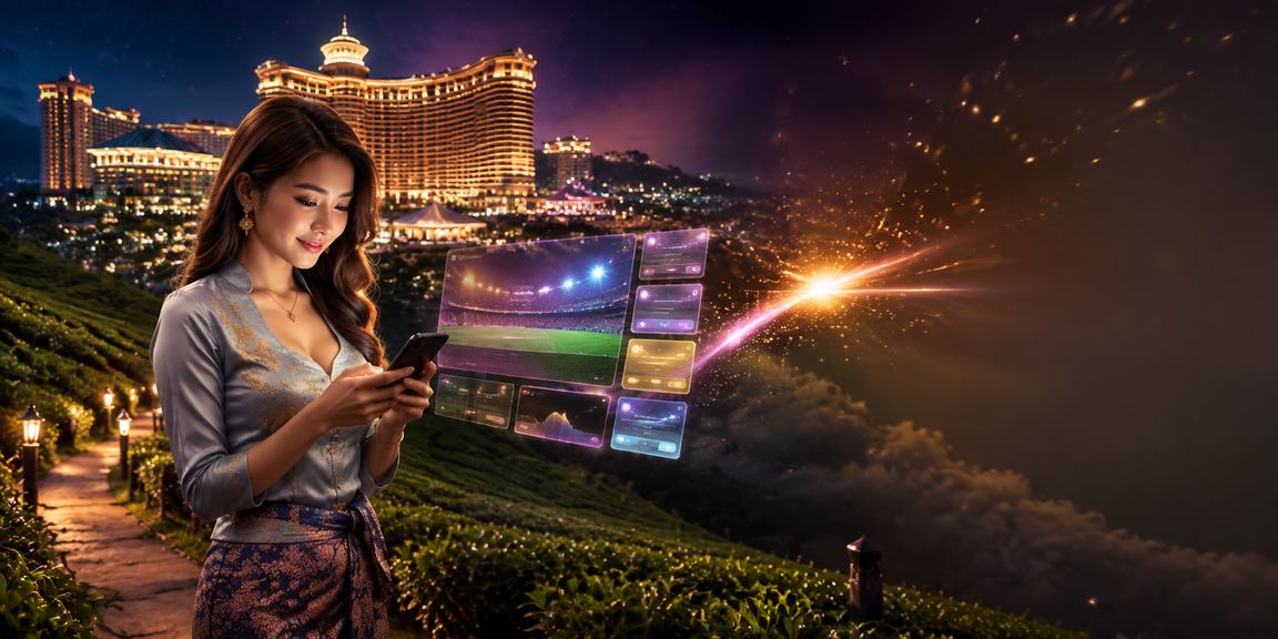 Pemain mengakses permainan popular ncp93 di Genting Highlands melalui peranti mudah alih